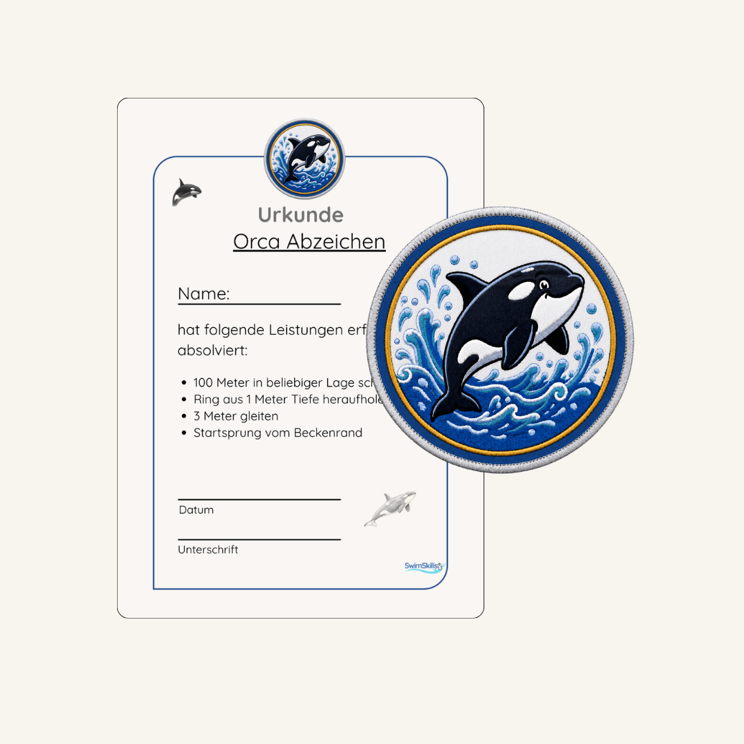 Orca Abzeichen und Urkunde